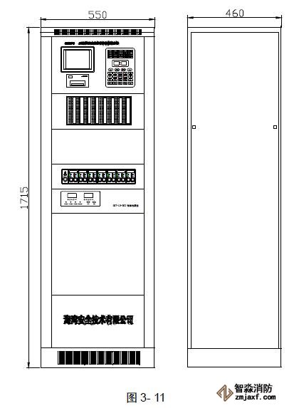 JB-QB-GSTN1500火災(zāi)報警控制器(壁掛式)外形尺寸圖